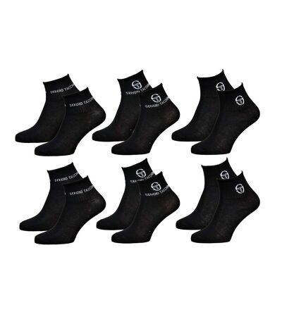 Chaussettes Femme SERGIO TACCHINI Sport, Urbain et confort -Assortiment modèles photos selon arrivages- Pack de 6 Paires Noires