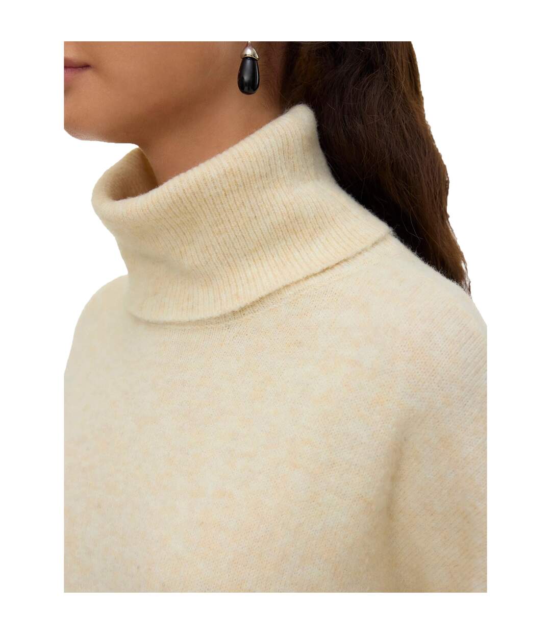 Robe-pull Femme Blanc Cassé Vero Moda-3