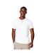 Mens grandad collar t-shirt white Burton