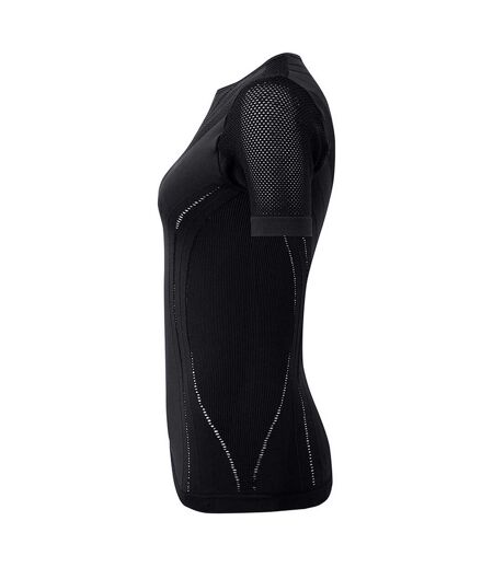 Womens/ladies  3d Fit Seamless Sports Top Black TriDri