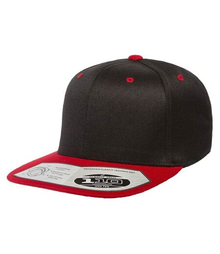 Casquette Ajustable Coupe Ajustée Noir Rouge Flexfit