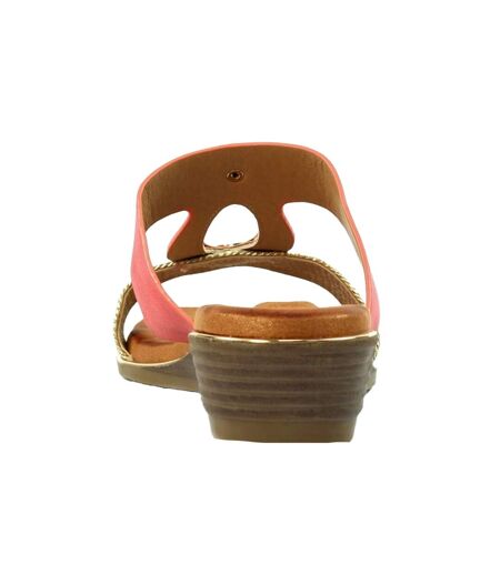 Sandales porto femme corail Lunar