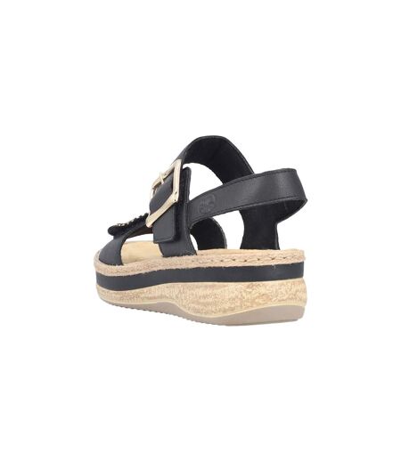 Sandales Compensés Cuir Rieker Rimo