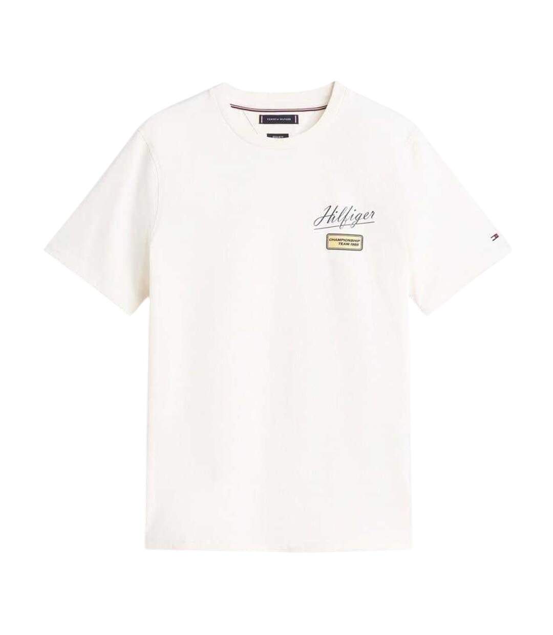 T-shirt Modern Homme Blanc Cassé Tommy Hilfiger-2