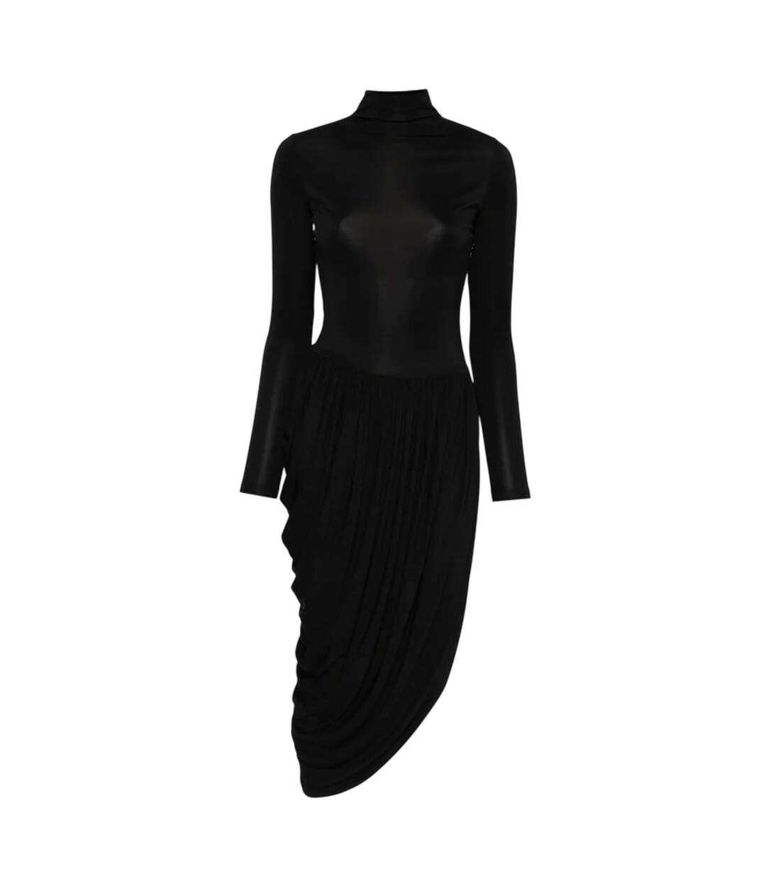 Womens/ladies Stretch Front Tie Midi Dress Black I Saw It First-1