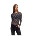 Womens/ladies Diralina 3 T-shirt Black White Hugo-1