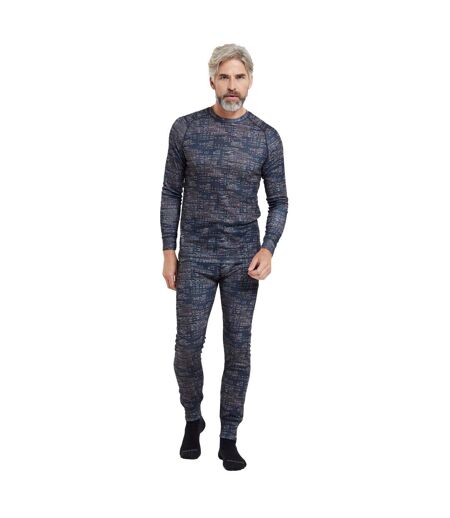 Mens Talus Dash Print Thermal Bottoms Black Mountain Warehouse