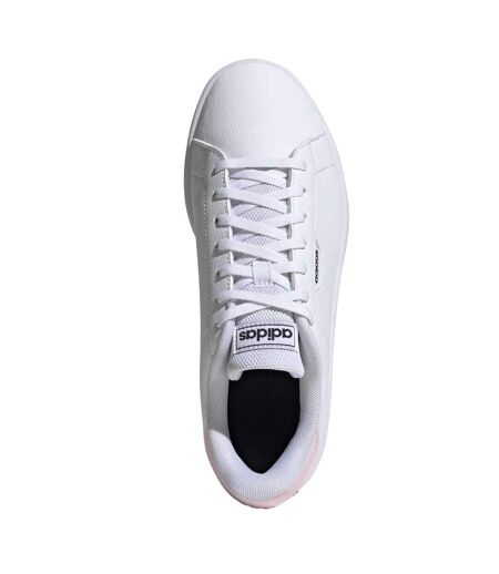 Womens/ladies Urban Court Shoes White Pink Adidas
