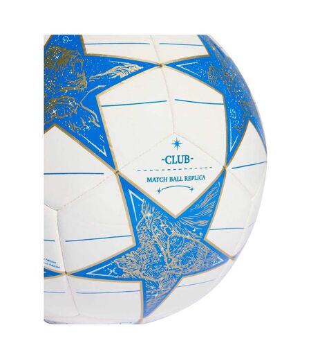 Ballon De Foot Motif/style Ligue Des Champions De L´uefa Taille 4 Blanc Bleu Adidas