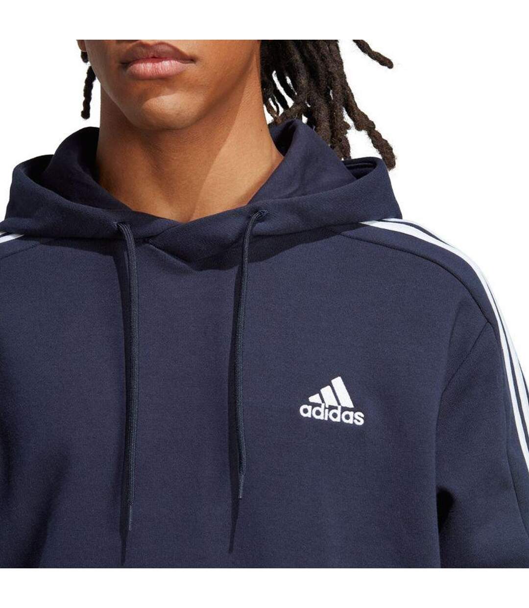 Sweat À Capuche Essentials Homme Bleu Marine Adidas-4