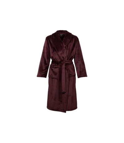 Maine Womens/Ladies Marl Fleece Shawl Collar Gown (Burgundy)