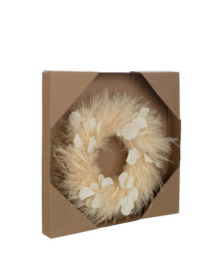 Couronne de Plantes Séchées Feuilles 50cm Naturel