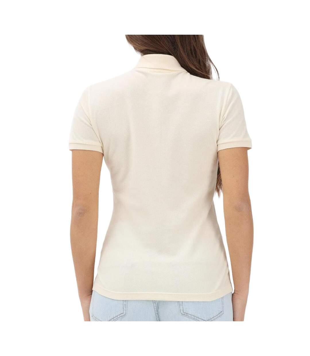 Polo jaune femme lacoste pf5462-031-2