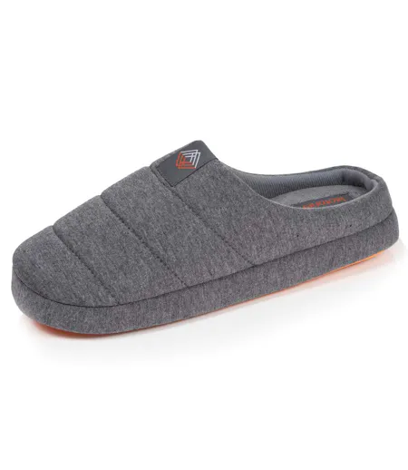 Isotoner Chaussons extra-light Mules homme jersey, semelle gomme antidérapante