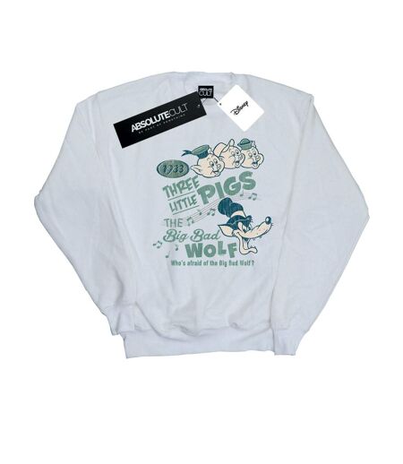 Disney - Sweat THREE LITTLE PIGS WHO'S AFRAID OF THE BIG BAD WOLF - Femme (Blanc) - UTBI13585