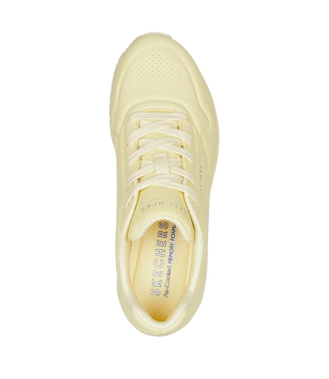 Womens/ladies Uno Stand On Air Pastel Trainers Yellow Skechers-3