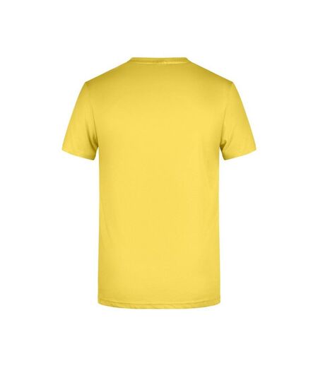 T-shirt Basic Homme Jaune James And Nicholson