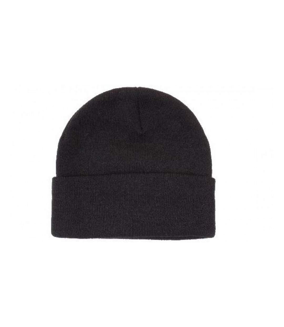 Unisex adult plain beanie black Carta Sport-1