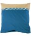 Parure de lit en percale de coton LINOA bleu cobalt Taie 65x65 cm-4