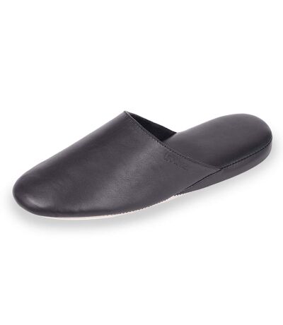 Isotoner Chaussons Mules homme cuir