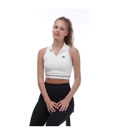 Brassière de sport femme blanc Lacoste