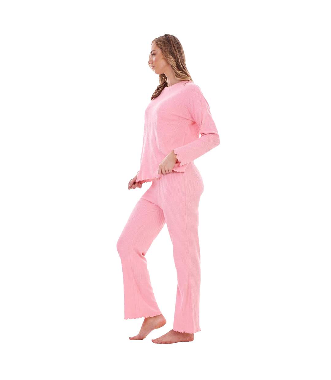 Ensemble De Pyjama Long Femme Rose Keanu-1