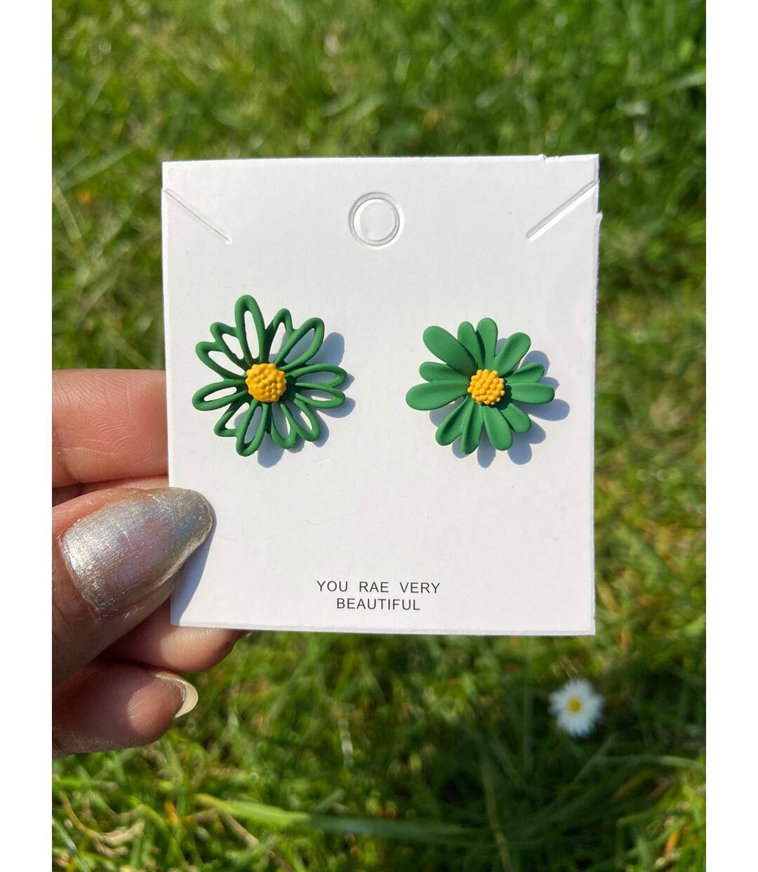 Colourful Daisy Sun Flower Summer Floral Dainty Boho Nature Stud Earrings-1