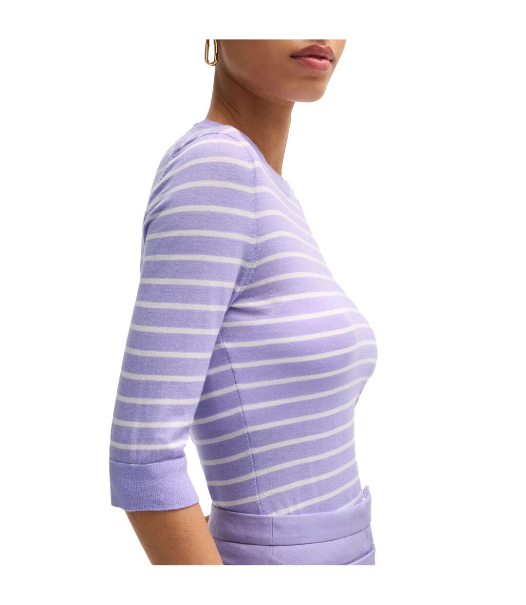 Sweat Style À Rayures Faleenas1 Femme Violet Boss-4