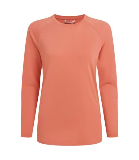 Womens/ladies Nour Nosilife Long-sleeved T-shirt Spiced Apricot Craghoppers