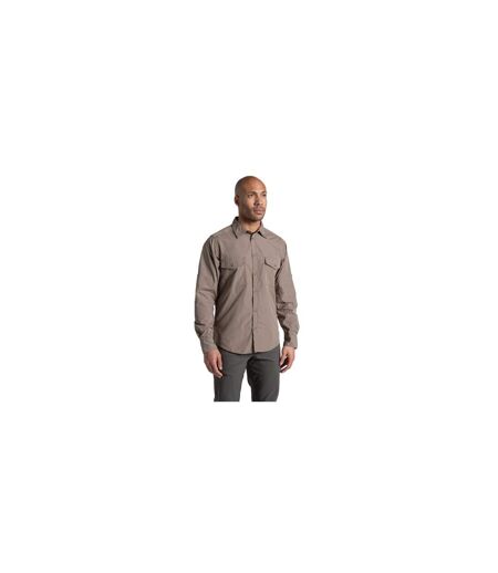 Chemise Décontractée Manches Longues Kiwi Homme Marron Gris Craghoppers