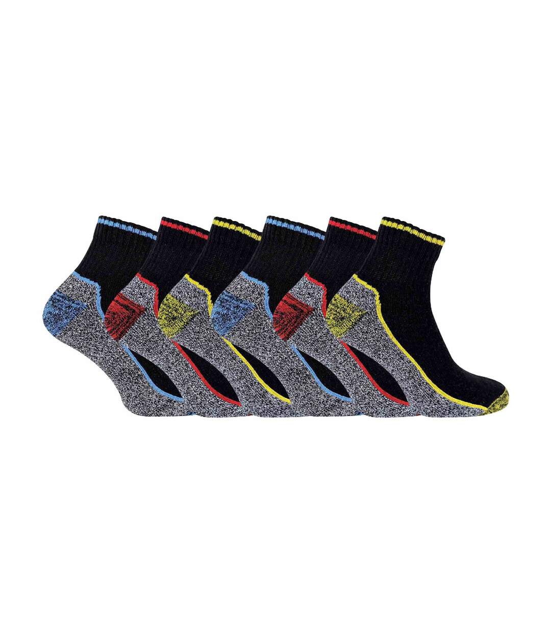 6 Pairs Mens Ankle Soft Breathable Bamboo Work Socks for Summer-1