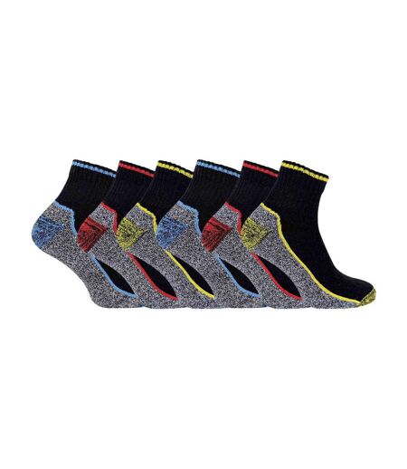 6 Pairs Mens Ankle Soft Breathable Bamboo Work Socks for Summer