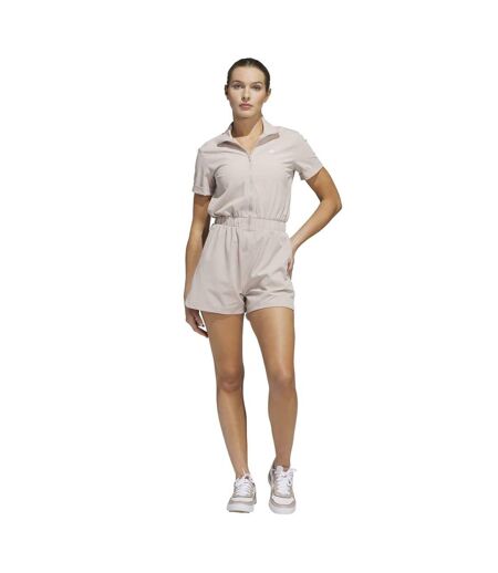 Combishort Manches Courtes Roulées Femme Taupe Adidas