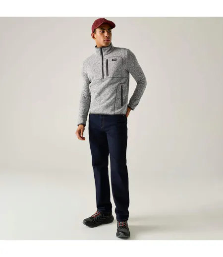 Haut Polaire À Col Montant Zippé Et Poche Sur Poitrine Barlee Homme Gris Pâle Regatta