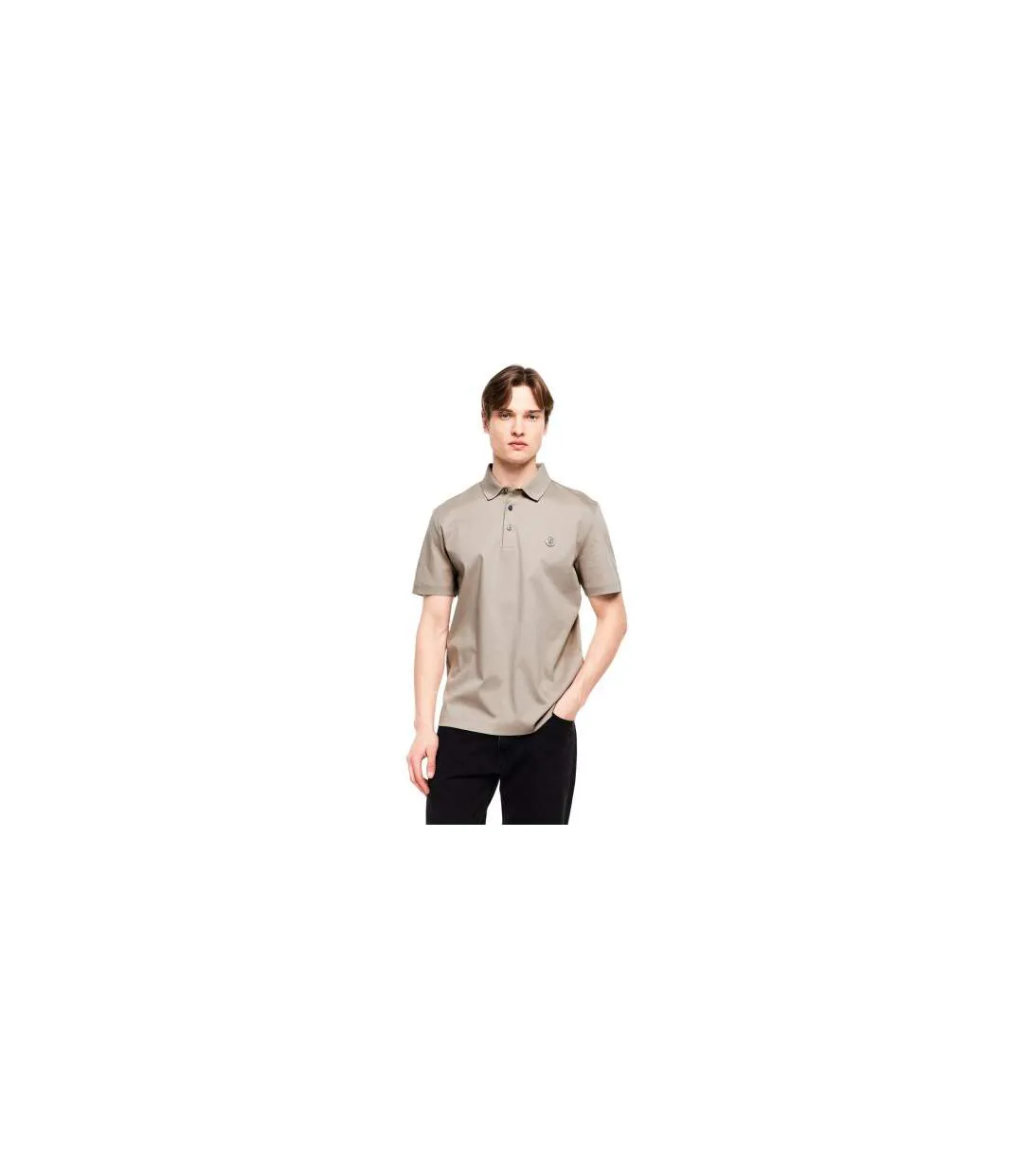 Mens Parris Monogram Polo Shirt Beige Boss-1