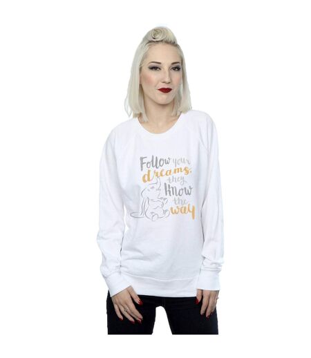 Disney - Sweat DUMBO FOLLOW YOUR DREAM - Femme (Blanc) - UTBI12685