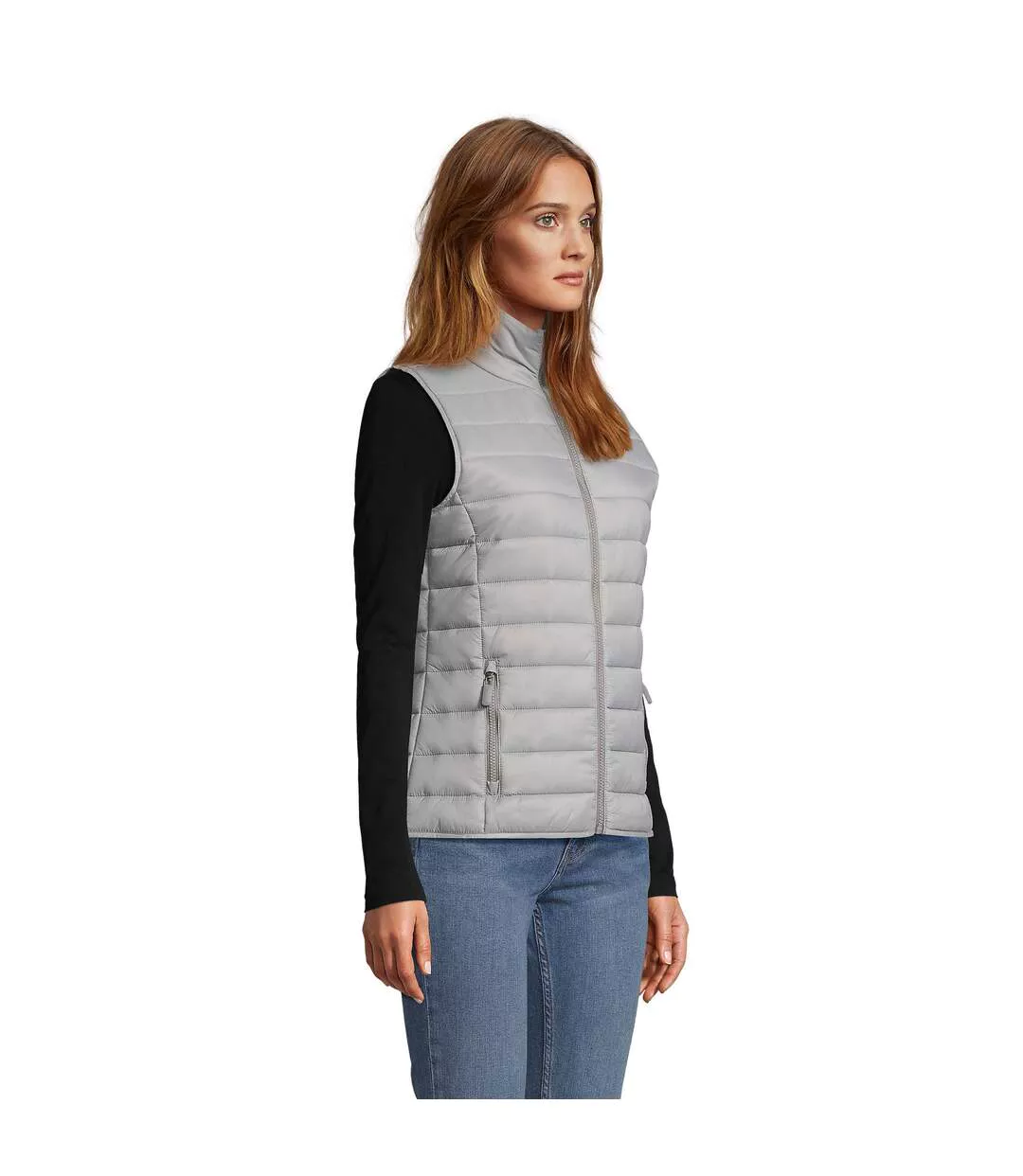 Veste Sans Manches Wave Femme Gris Métal SOLS-1