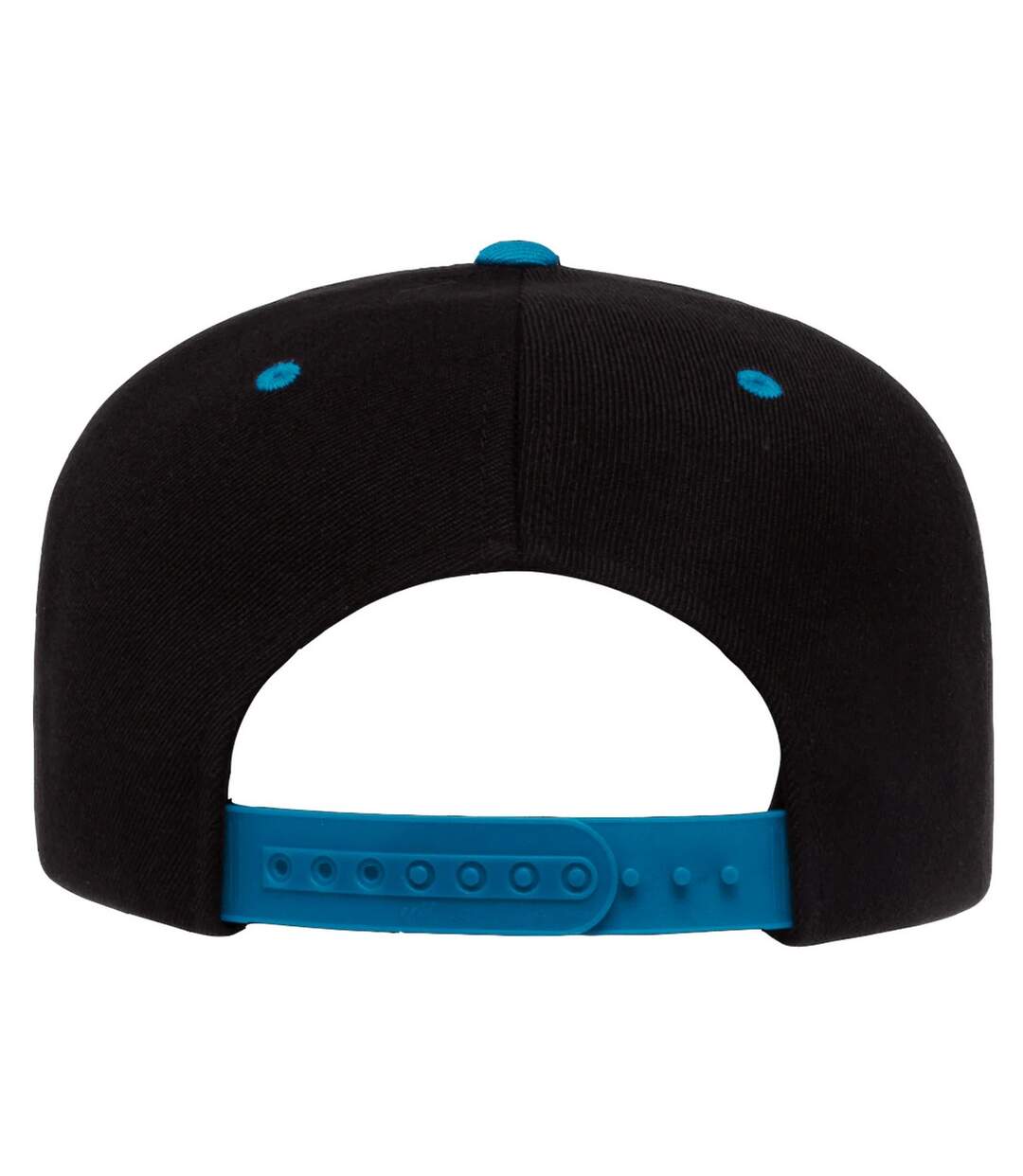 Casquette ajustable classique homme noir / bleu sarcelle Yupoong-2