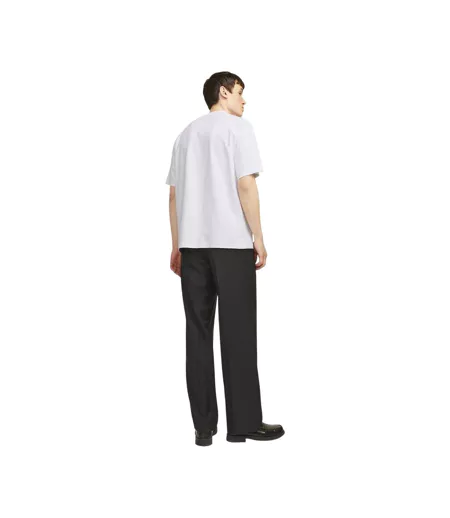 T-shirt Chad Branding Homme Blanc Jack And Jones