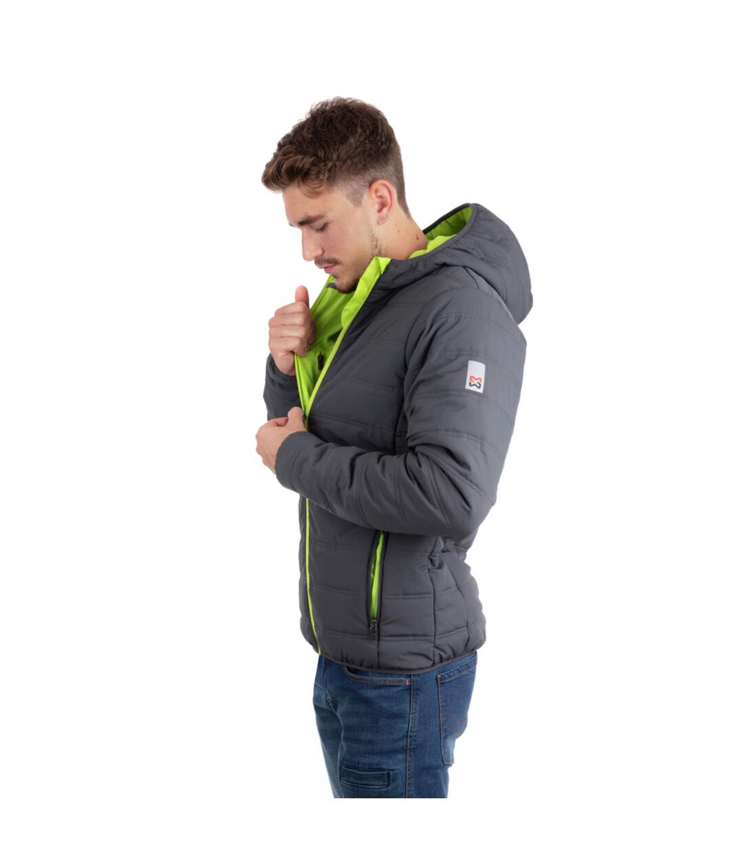 Blouson de travail Matelassé Moon Anthracite/Lime