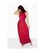Little Mistress Womens/Ladies Madison Embellished Waist Maxi Dress (Berry Pink) - UTLM1921-1