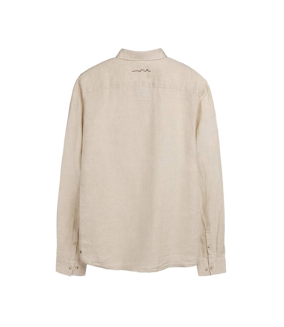 Chemise beige homme teddy smith linen-2