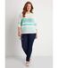 Pull manches 3/4 ajouré mélange coton-3