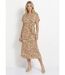 Robe longue imprimée décolleté cache-c¿ur-1