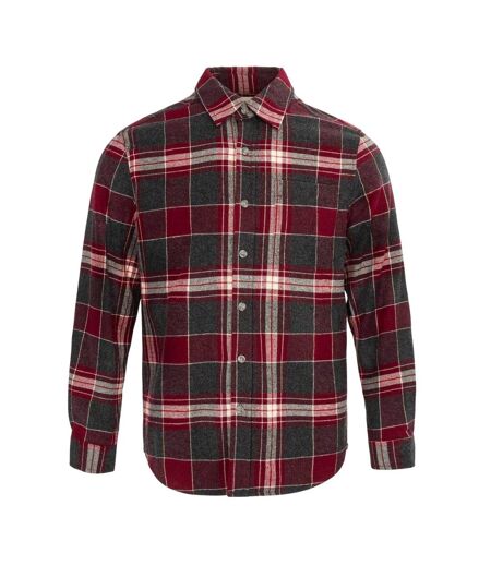 Mens Checkered Shirt Black Red Firetrap