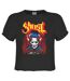 Womens/ladies Demonic Ghost Crop Top Charcoal Amplified-1