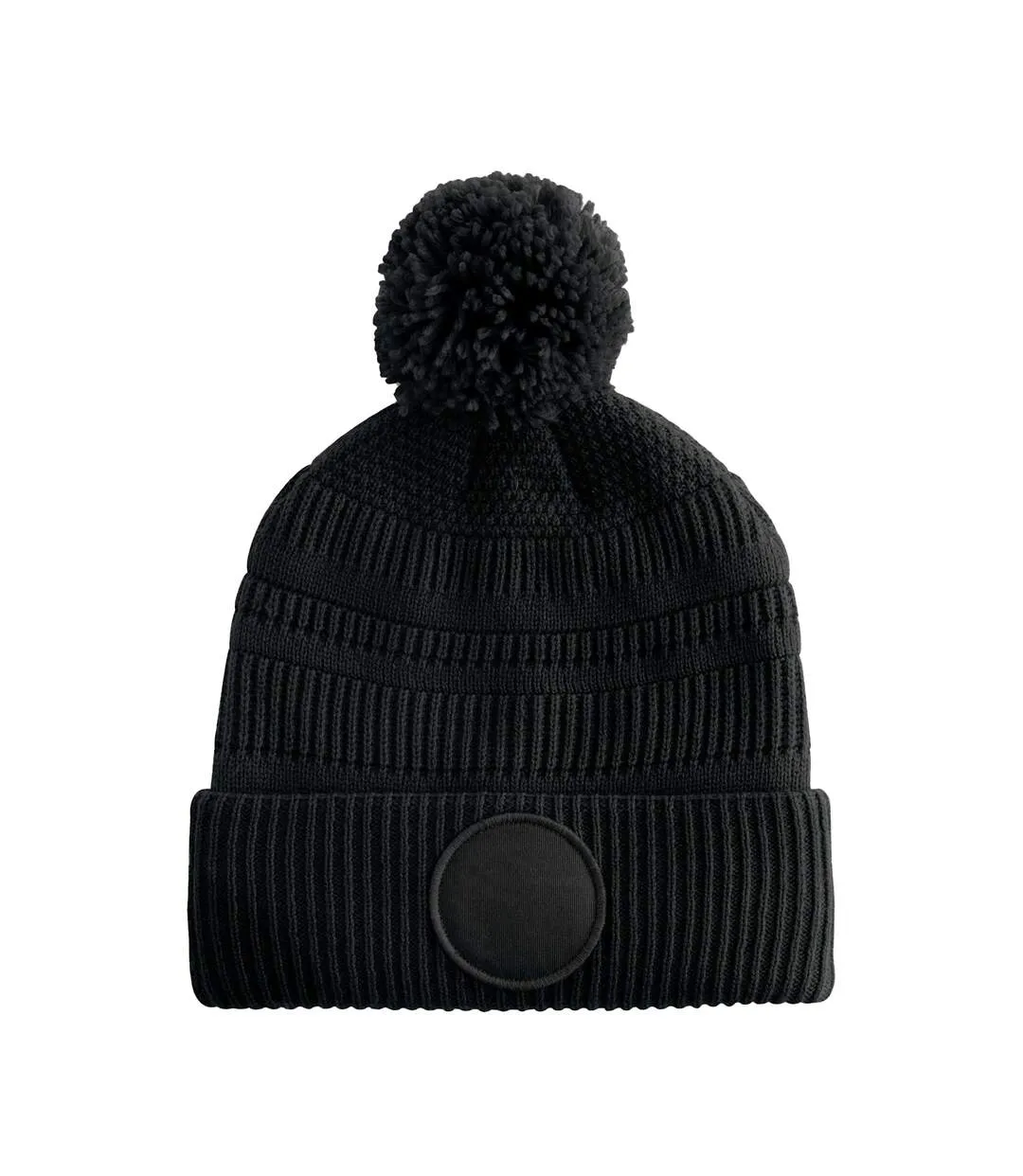 Bonnet Motif/style Écusson Fan Adulte Noir Beechfield-2