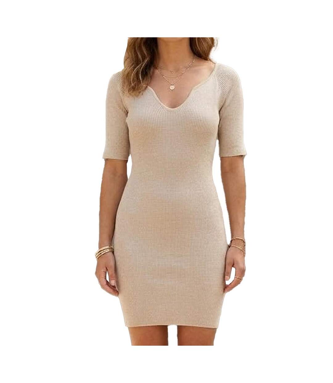 Robe ecru femme vero moda willow-1