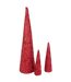 Déco Cône de Noël Sequins 46cm Rouge-2