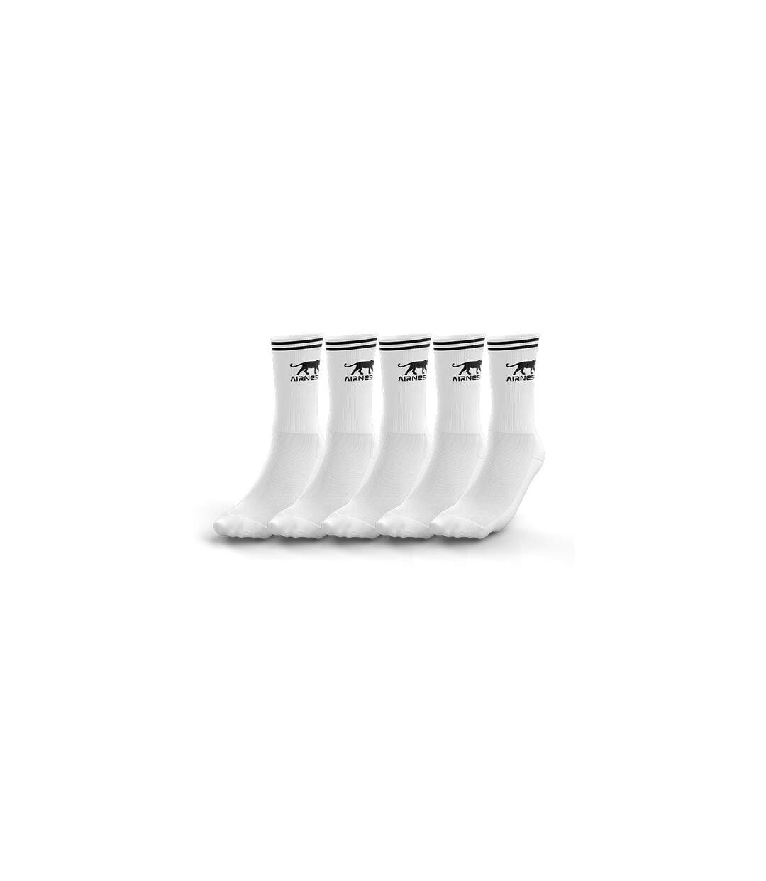 AIRNESS Lot de 5 paires de tennis homme Logo sur tige et rayures Airness-1